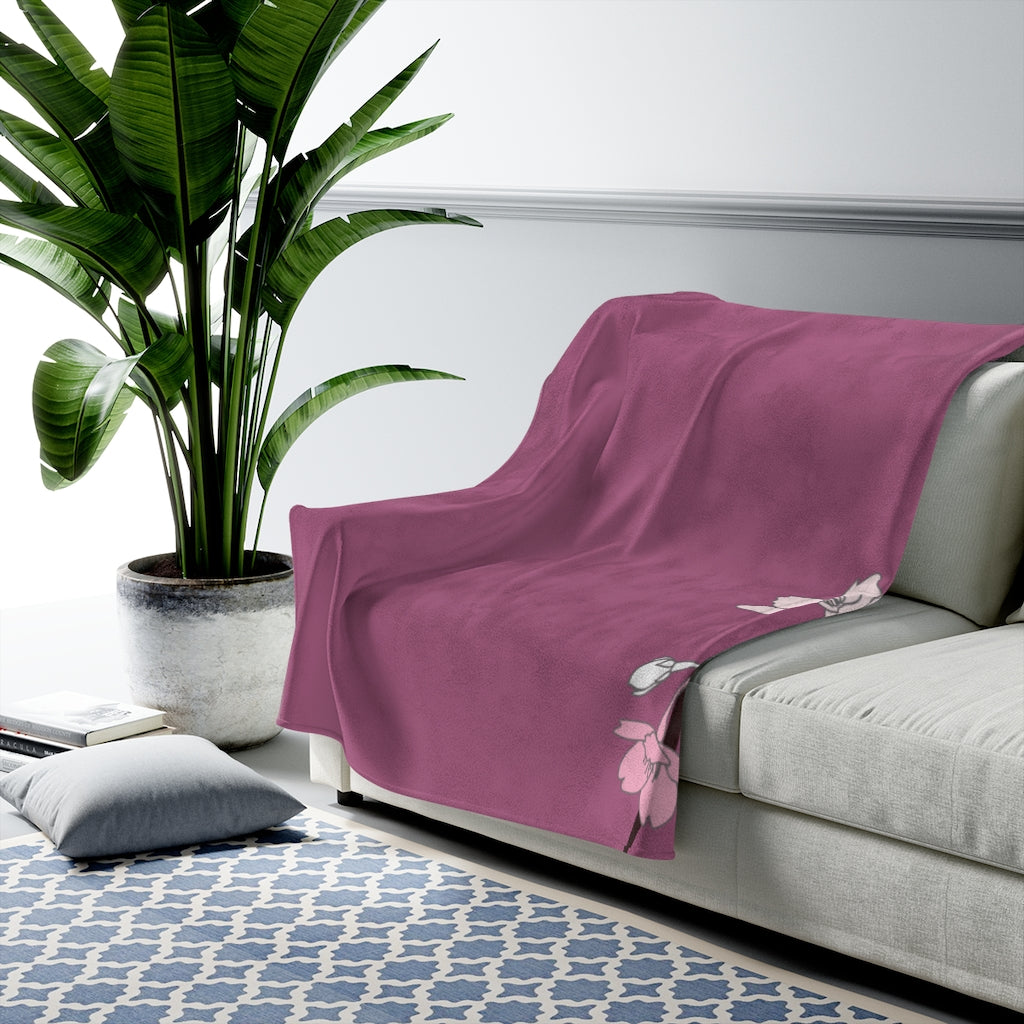 Velveteen Blanket- Sakura Blooms (Ume)