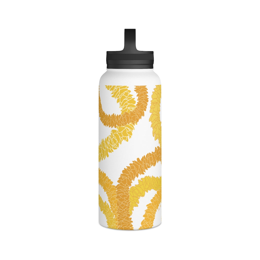 Water Bottle, 3 sizes, Stainless Steel with Handle Lid- Ilima Lei