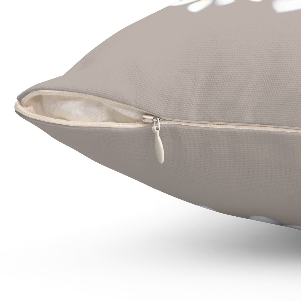 Pillow Case- Plumeria Corner (Poi/Taupe)