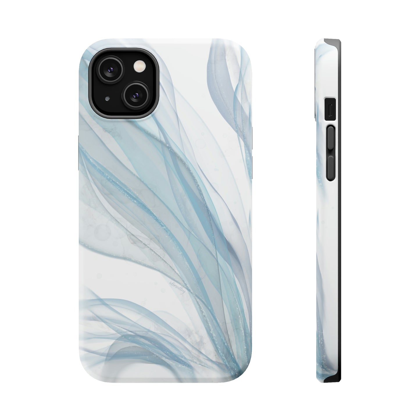 Blue Waves Alcohol Ink Art (White), MagSafe