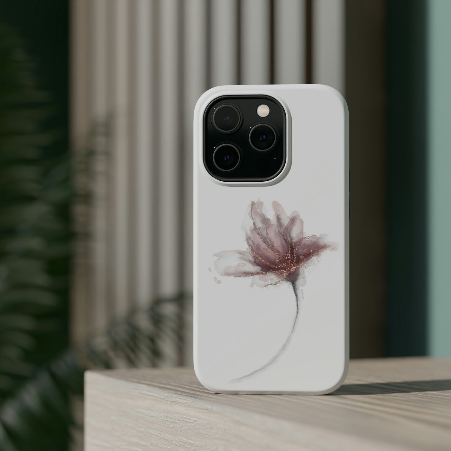Flower Alcohol Ink Art (White), MagSafe