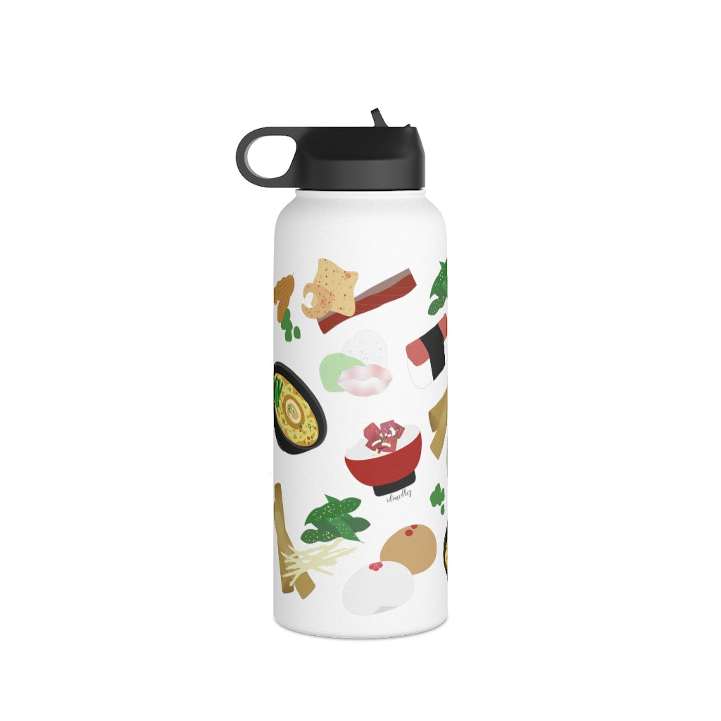 Water Bottle, 3 sizes, Stainless Steel with Sip Straw- Broke Da Mouth