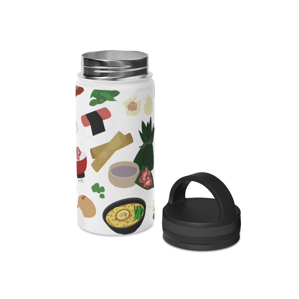 Water Bottle, 3 sizes, Stainless Steel with Handle Lid- Broke Da Mouth