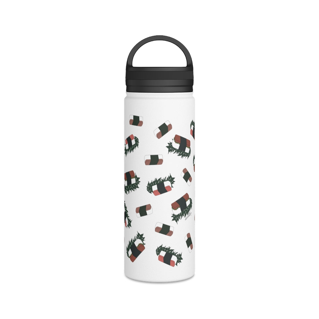 Water Bottle, 3 sizes, Stainless Steel with Handle Lid- Hawaii Musubi