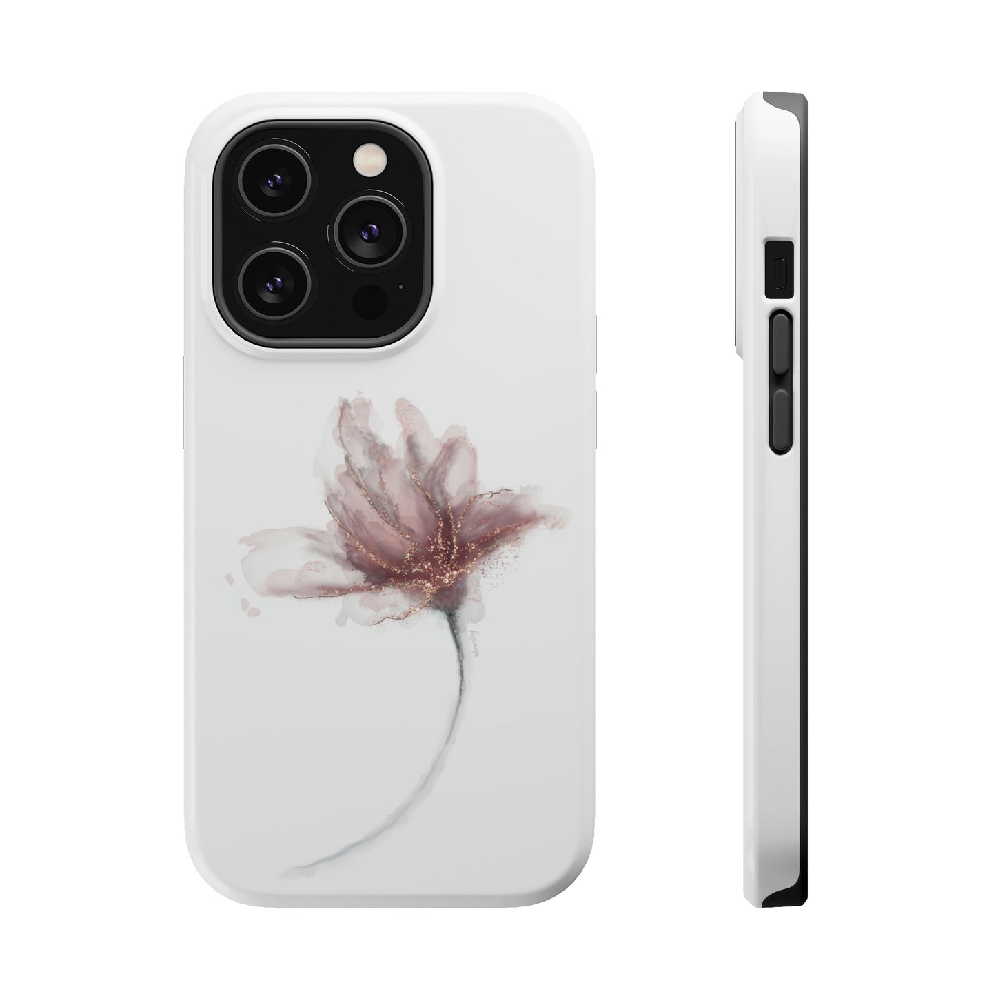 Flower Alcohol Ink Art (White), MagSafe