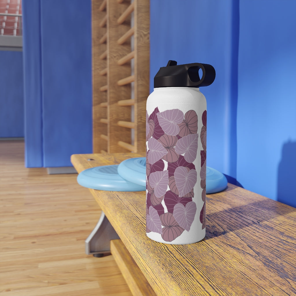 Water Bottle, 3 sizes, Stainless Steel with Sip Straw- Kalo Pinks