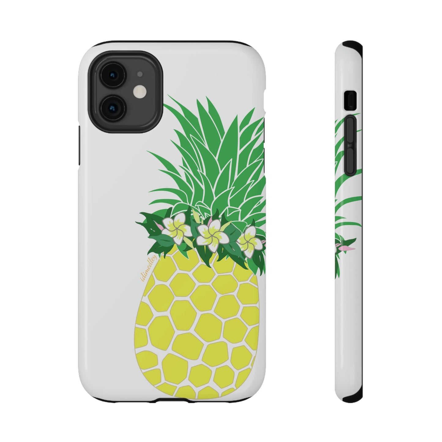 Pineapple with Plumeria Flower Haku Lei Po’o