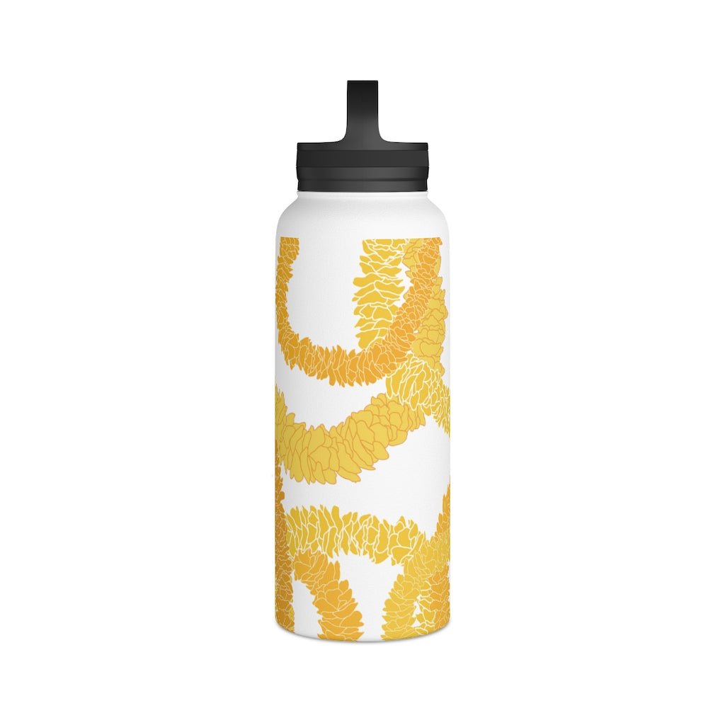 Water Bottle, 3 sizes, Stainless Steel with Handle Lid- Ilima Lei