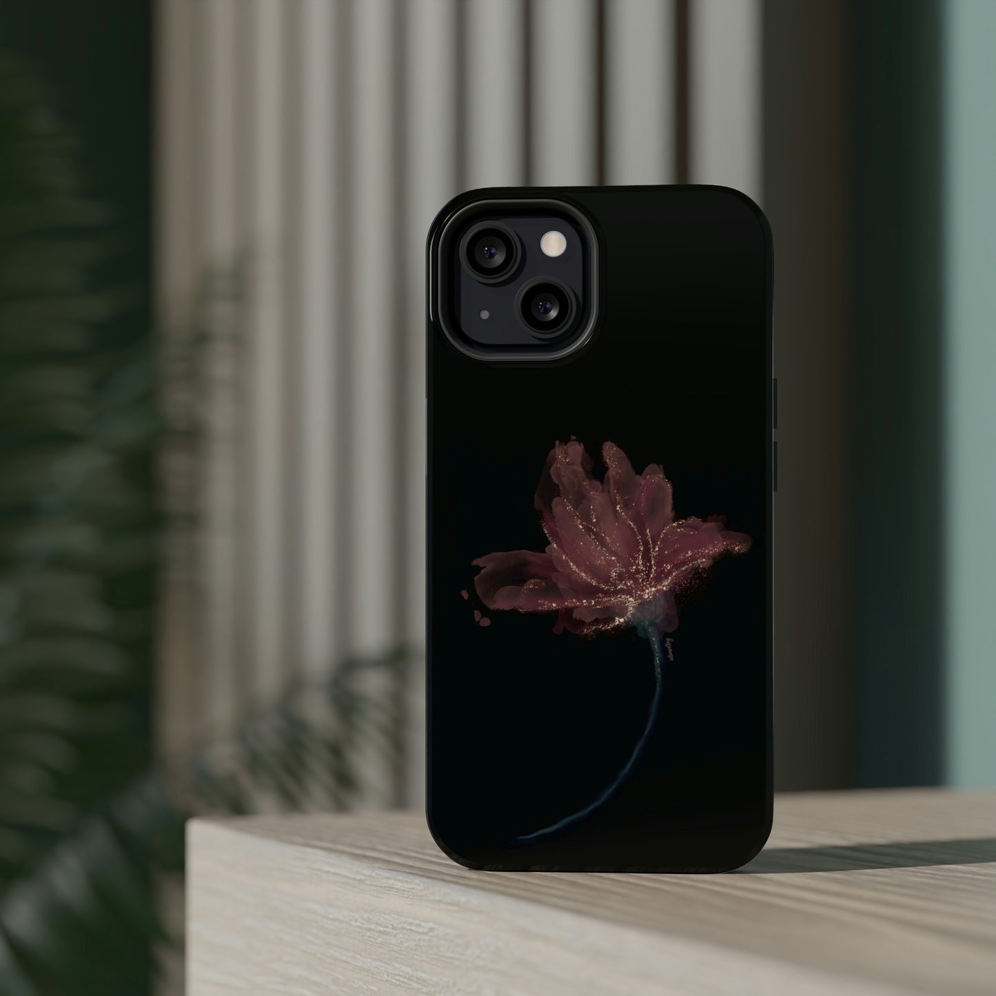 Flower Alcohol Ink Art (Black), MagSafe
