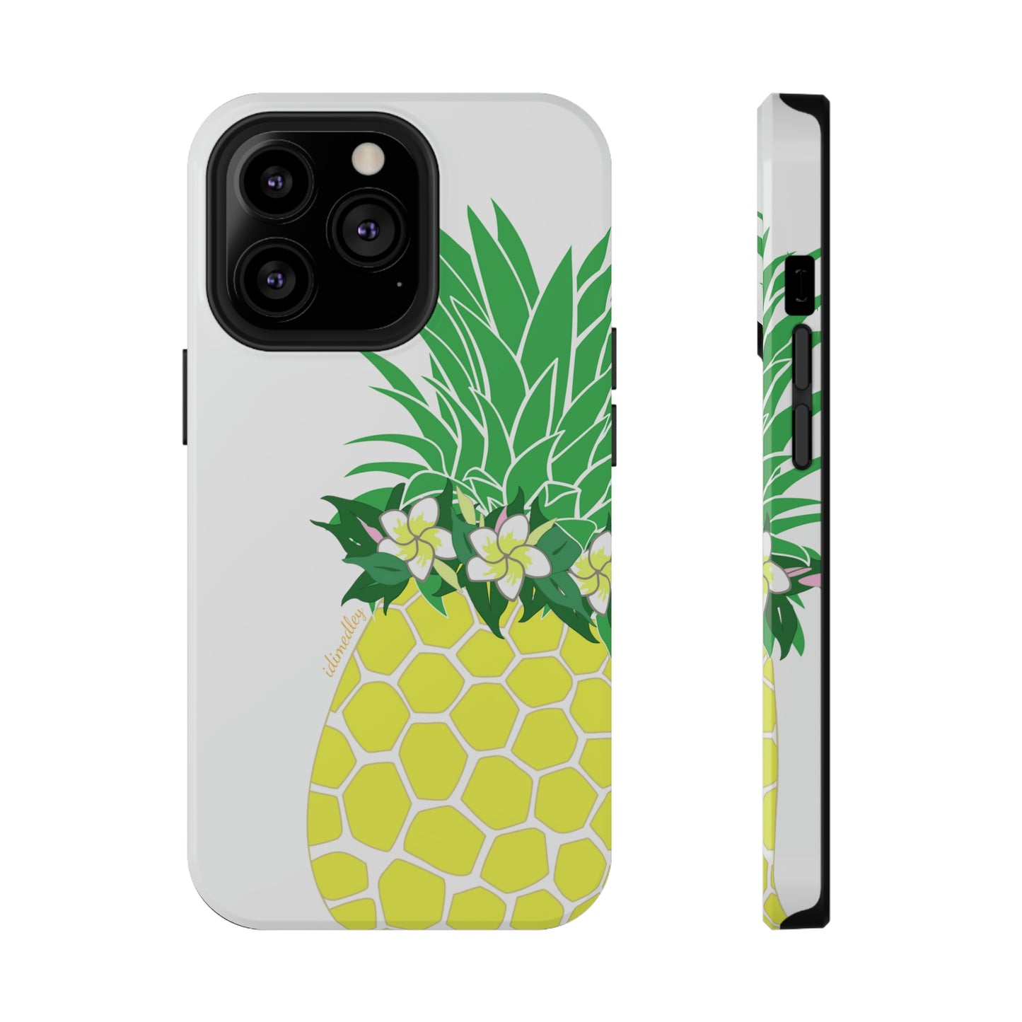 Pineapple with Plumeria Flower Haku Lei Po’o