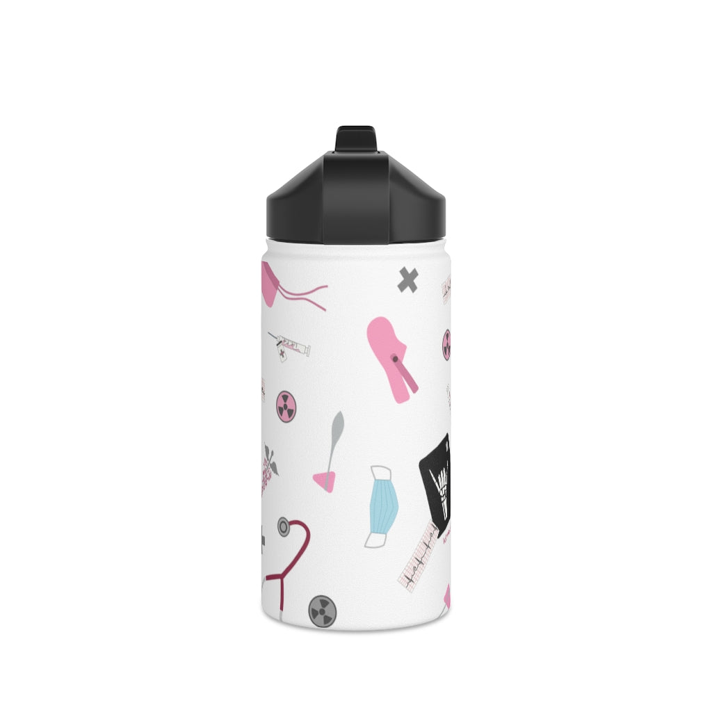Water Bottle, 3 sizes, Stainless Steel with Sip Straw- Women in Medicine