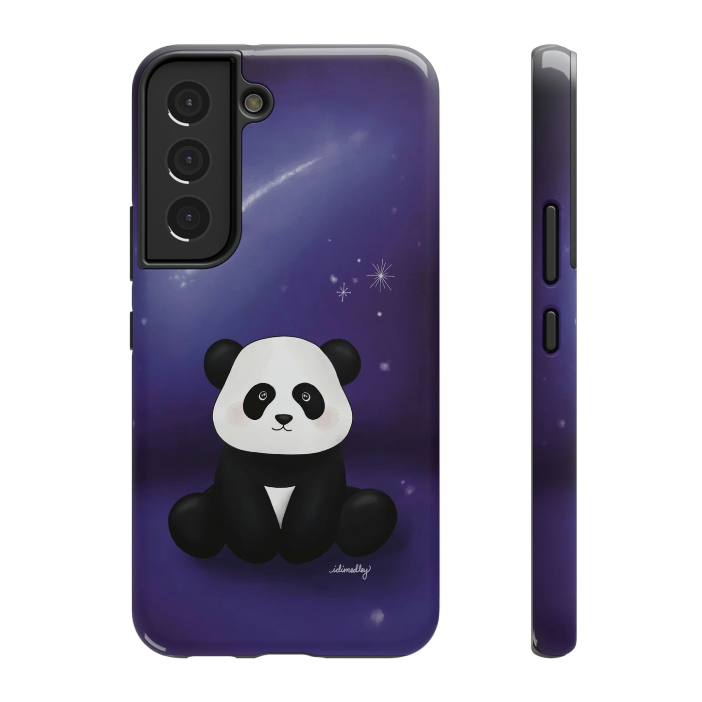 Panda in Purple Starry Night Skies