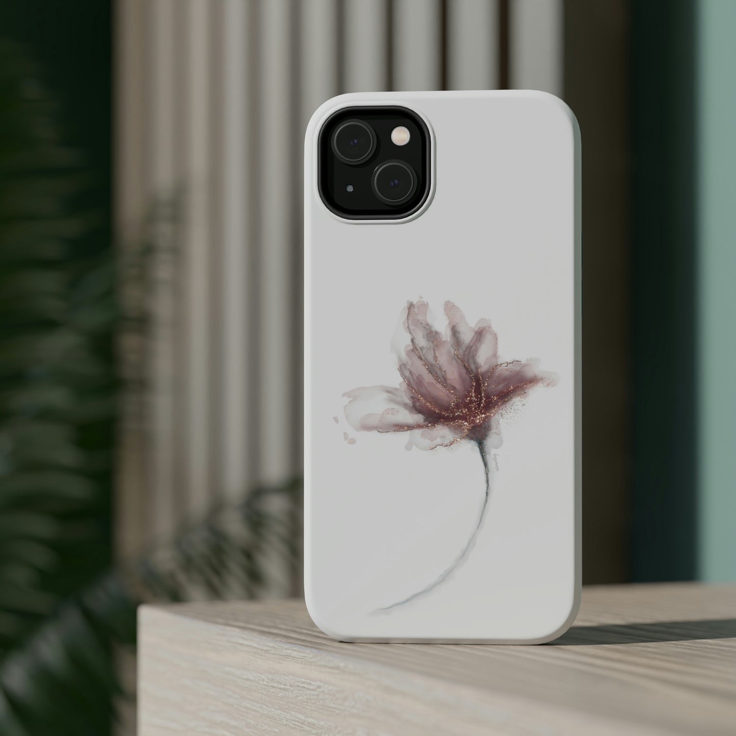 Flower Alcohol Ink Art (White), MagSafe