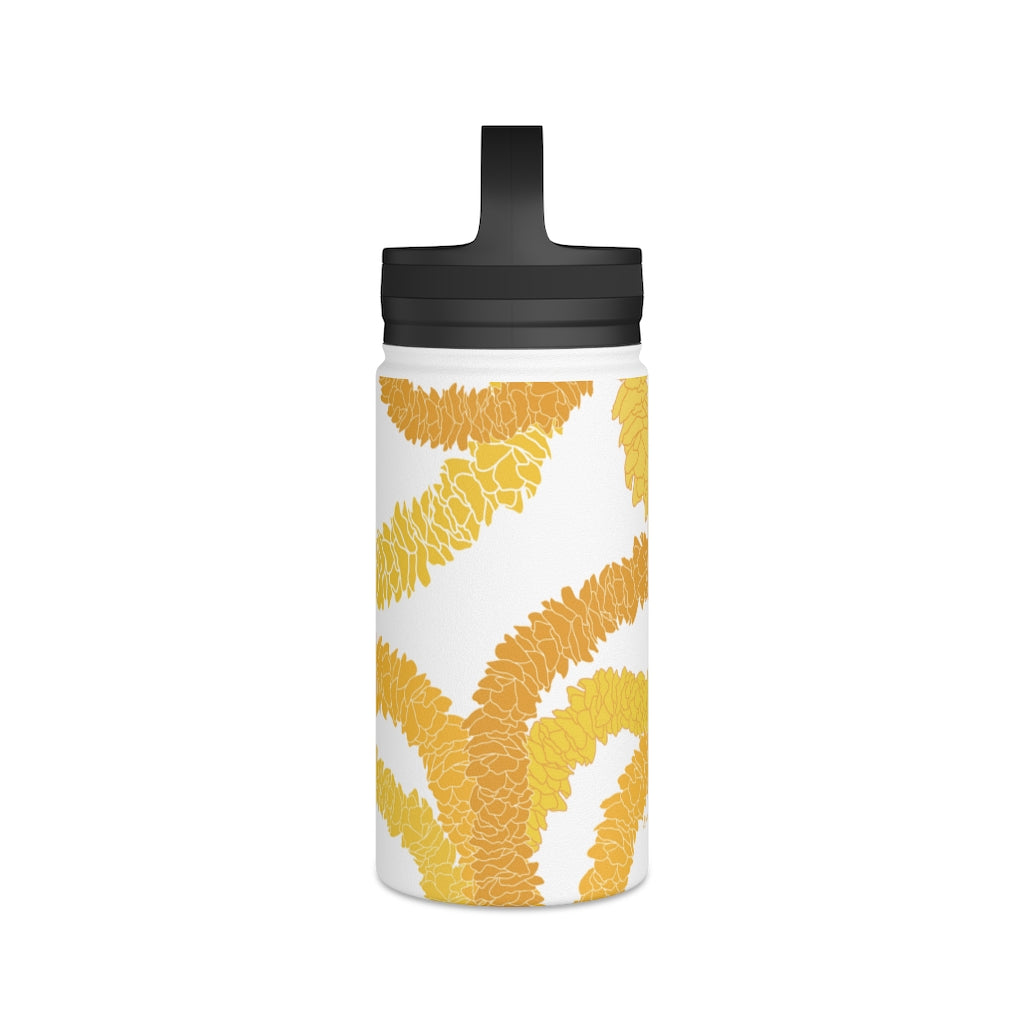 Water Bottle, 3 sizes, Stainless Steel with Handle Lid- Ilima Lei