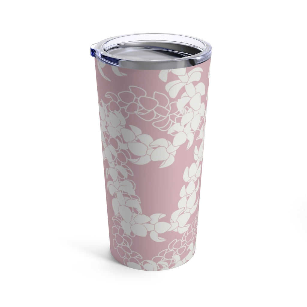 Tumbler 20oz- Puakenikeni Curvilinear Lei (Rosey Pink)