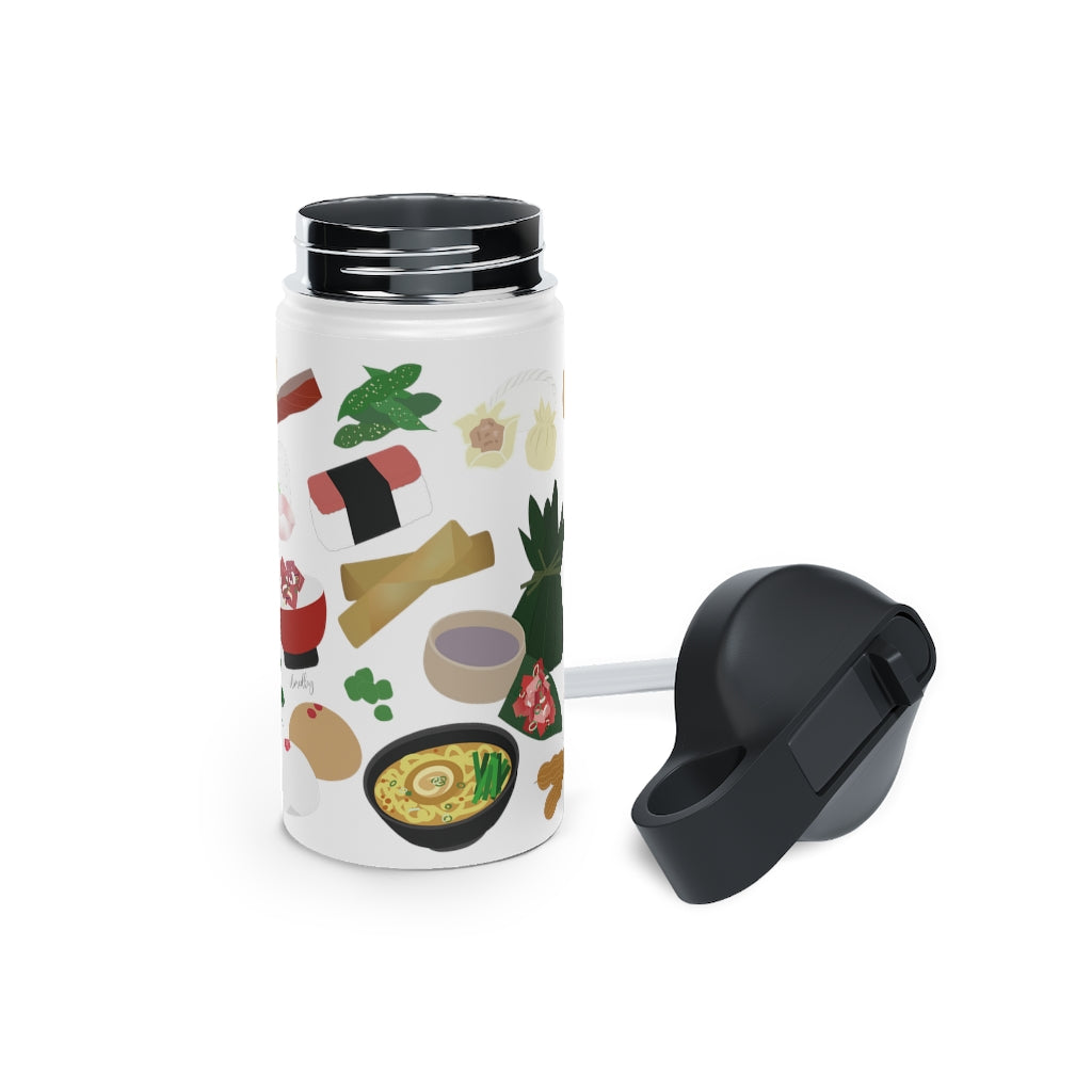 Water Bottle, 3 sizes, Stainless Steel with Sip Straw- Broke Da Mouth