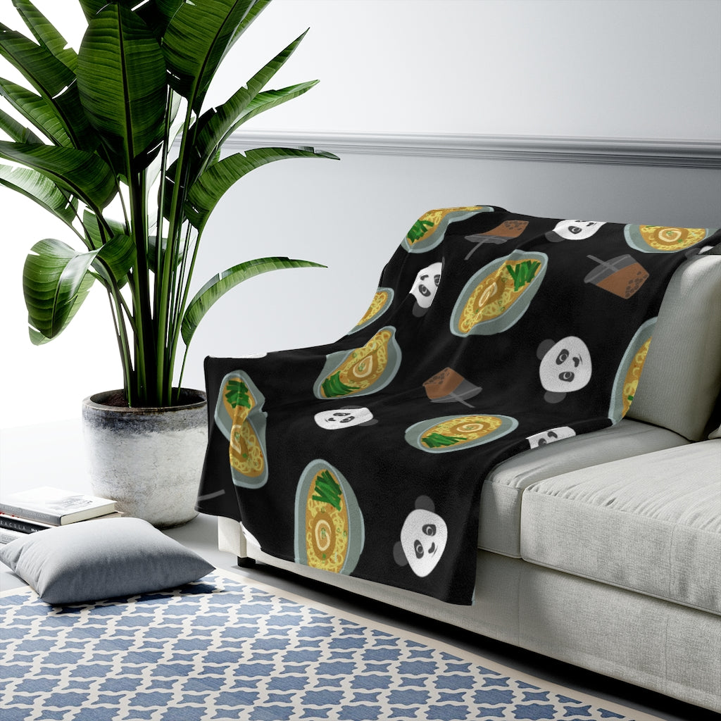 Velveteen Blanket- Midi the Ramen Panda