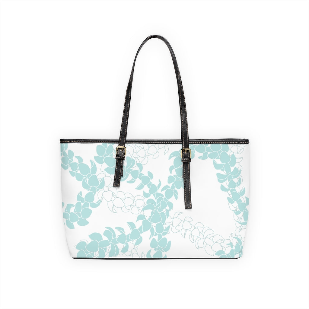 Shoulder Bag- Puakenikeni Curvilinear Lei (Turquiose Splash)