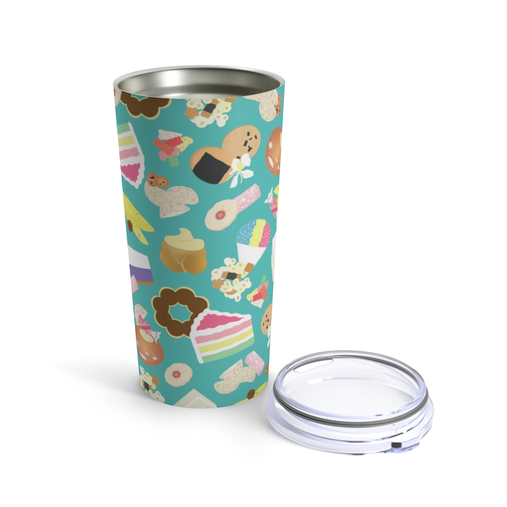 Tumbler 20oz- Hawaii's Favorite Sweet and Savory Snacks (Fountain Blue)