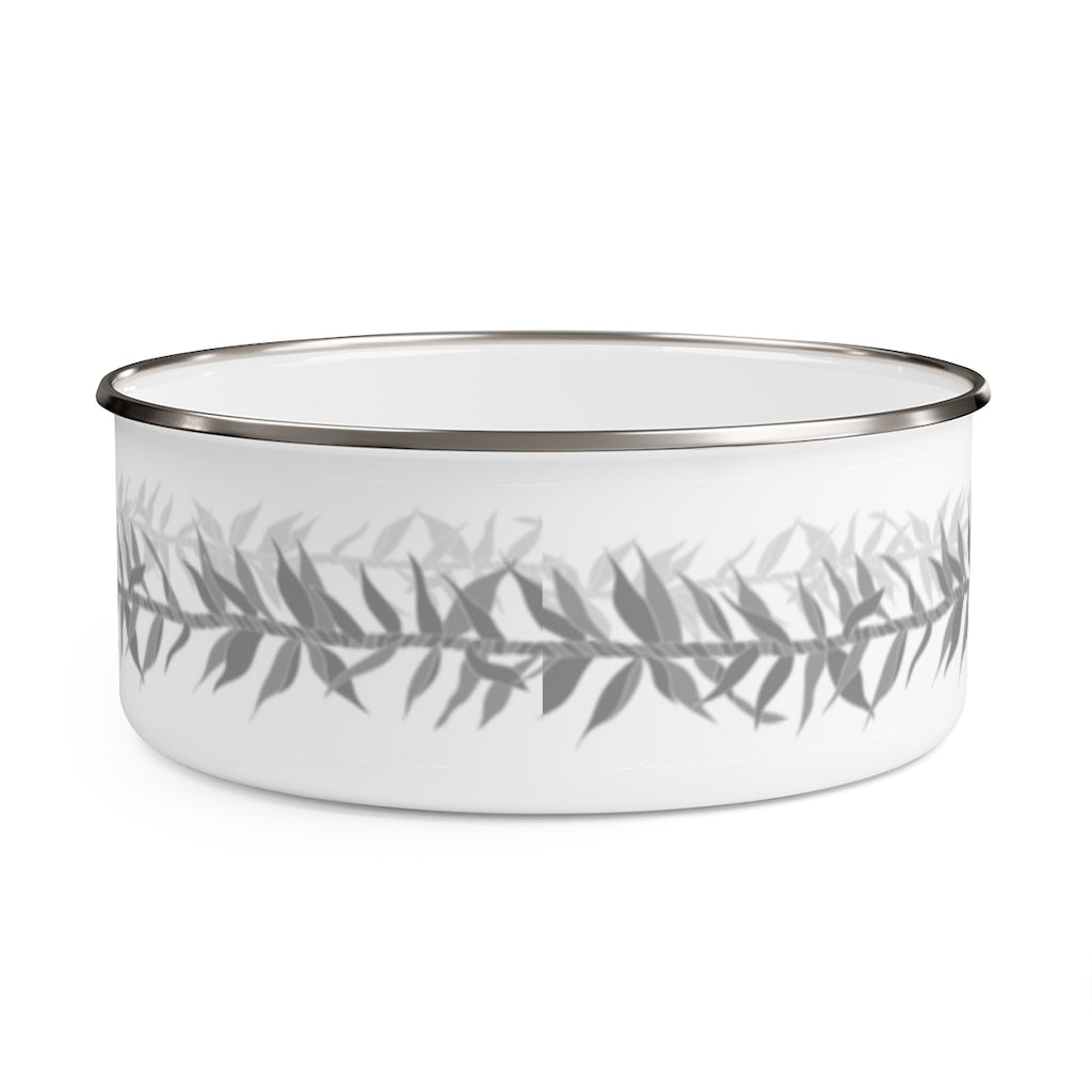 Enamel Bowl- Lucky Ti Leaf Leis
