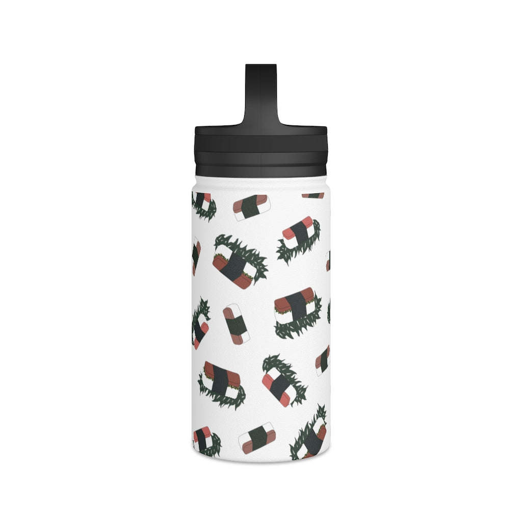 Water Bottle, 3 sizes, Stainless Steel with Handle Lid- Hawaii Musubi