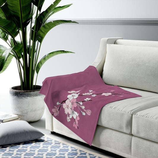 Velveteen Blanket- Sakura Blooms (Ume)