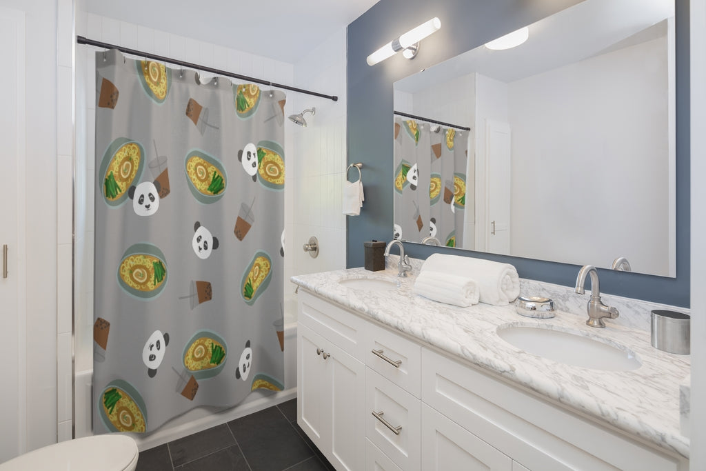 Shower Curtain- Midi the Ramen Panda Level 2