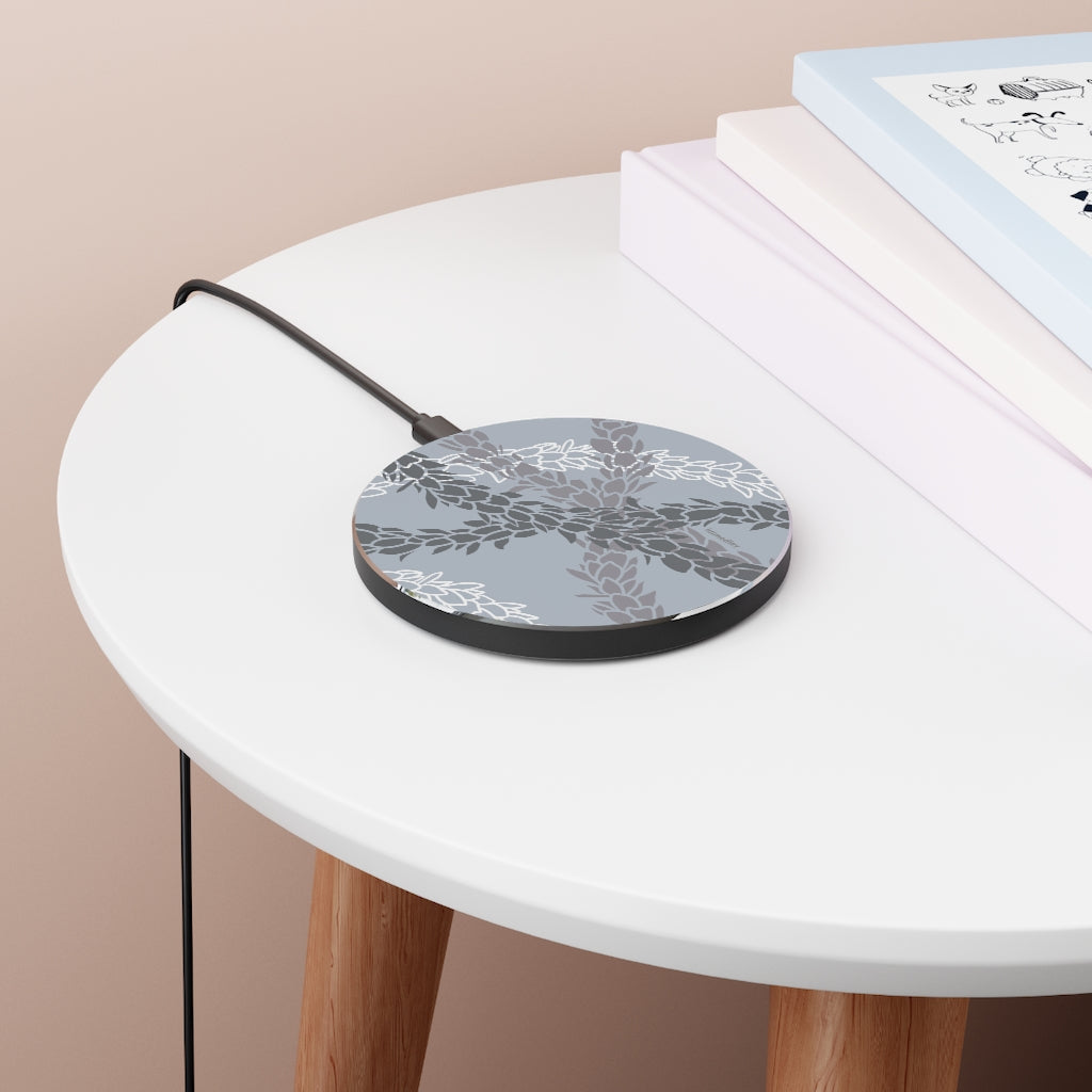Wireless Charger- Pikake Wishes (Gray)
