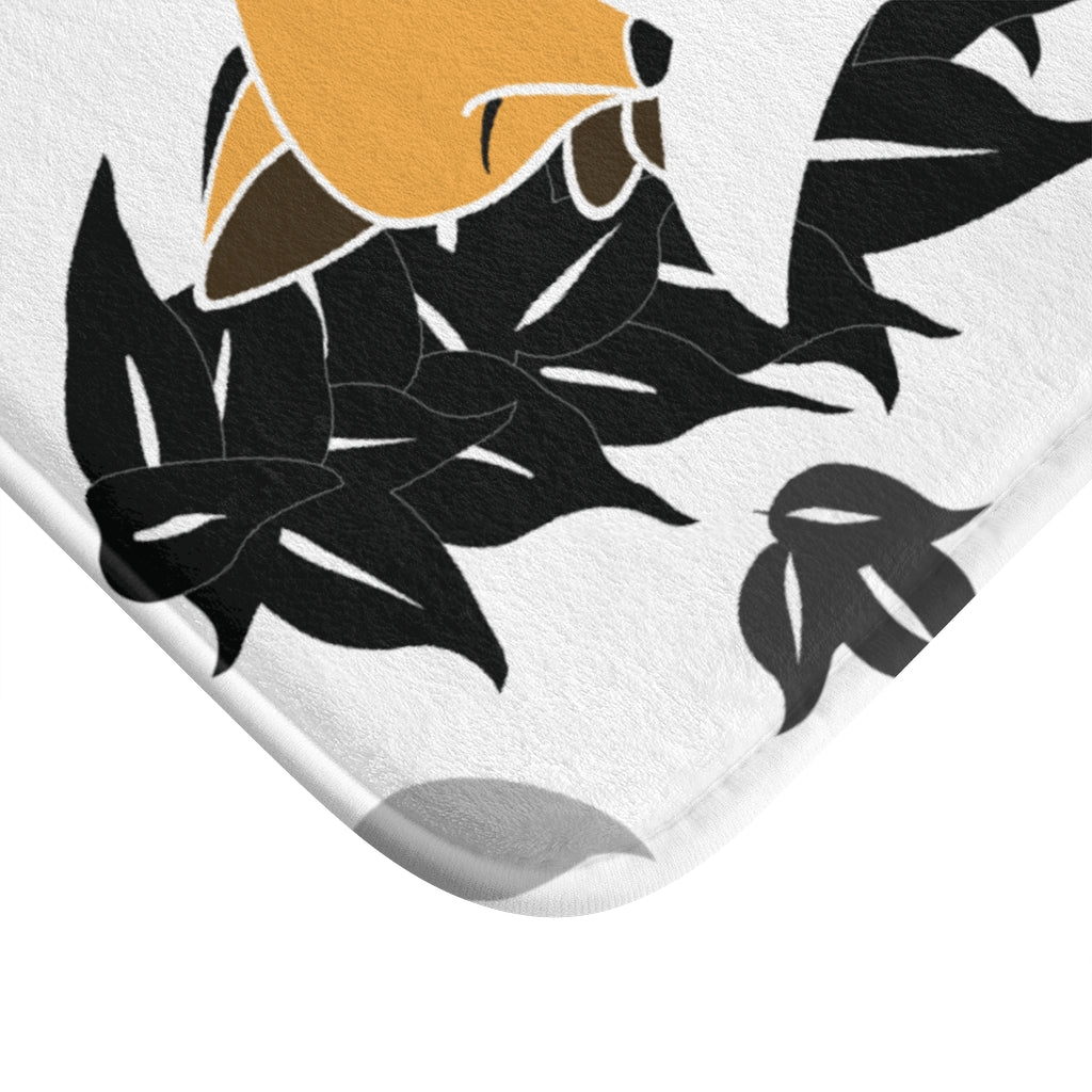 Bath Mat- Snuggles the Fox on Maile (White)