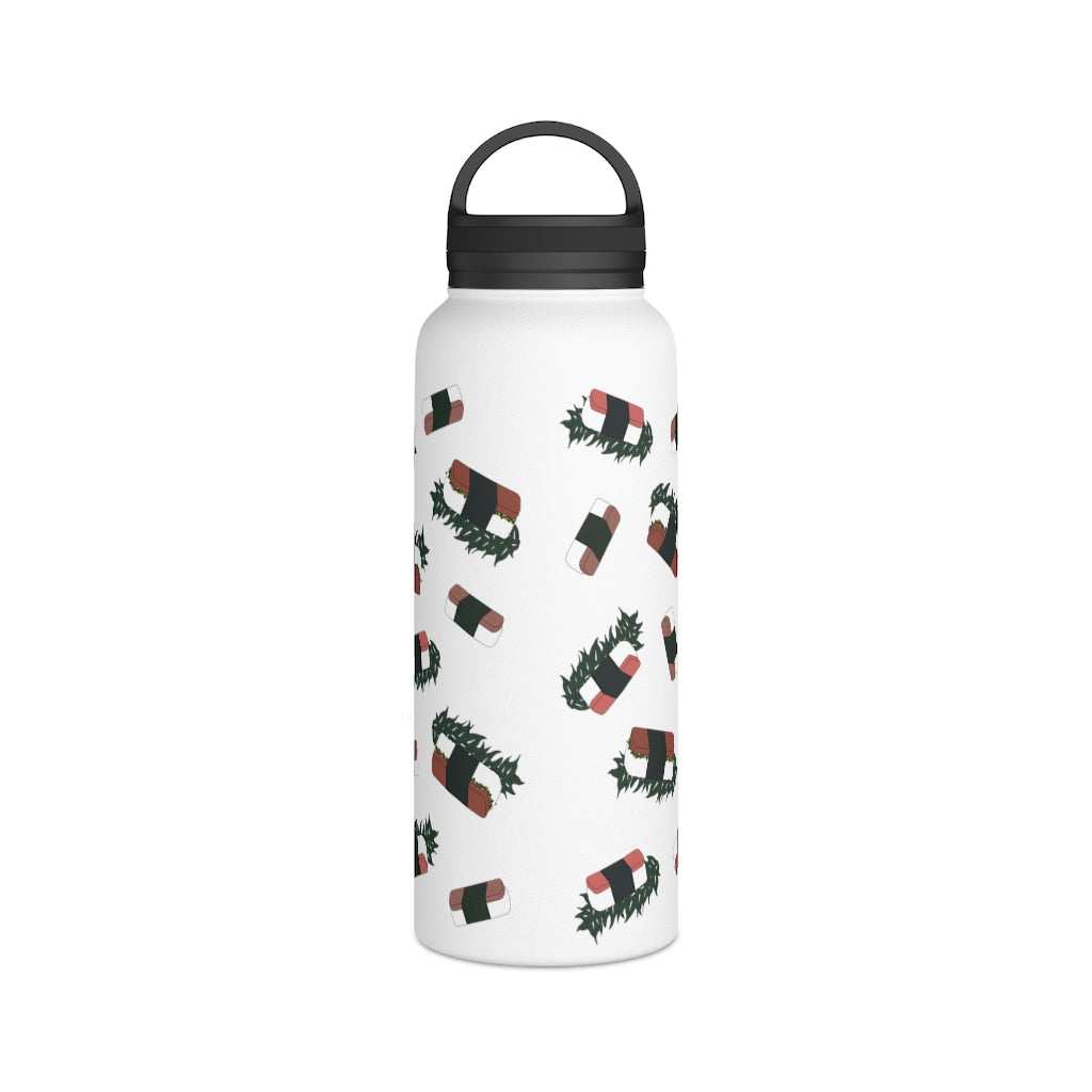 Water Bottle, 3 sizes, Stainless Steel with Handle Lid- Hawaii Musubi