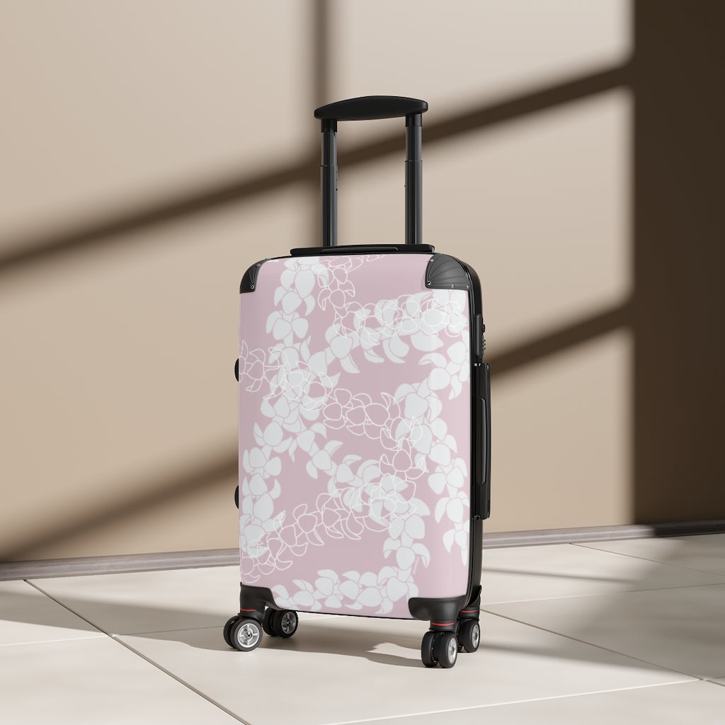 Rollaboard Carry On Luggage/Suitcase- Puakenikeni Curvilinear Lei (Rosey Pink)