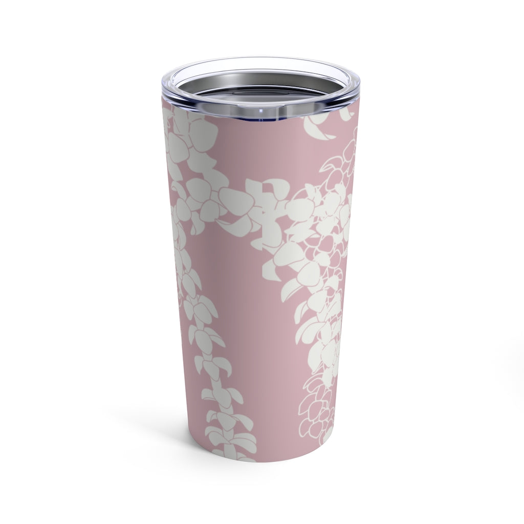 Tumbler 20oz- Puakenikeni Curvilinear Lei (Rosey Pink)