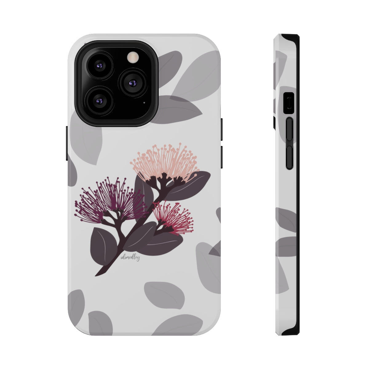 Ohia Branch Blossoms Leaf Background