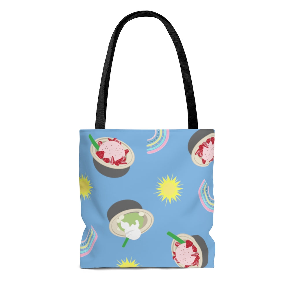 Tote bag- Shave Ice and Rainbows (Blue Skies)