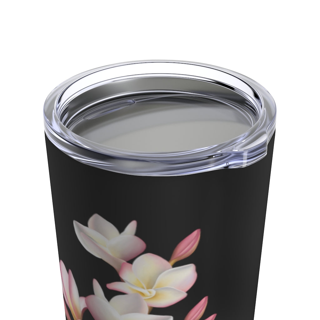 Tumbler 20oz- Plumeria Cluster (Black)