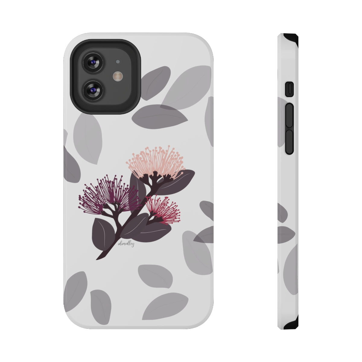 Ohia Branch Blossoms Leaf Background