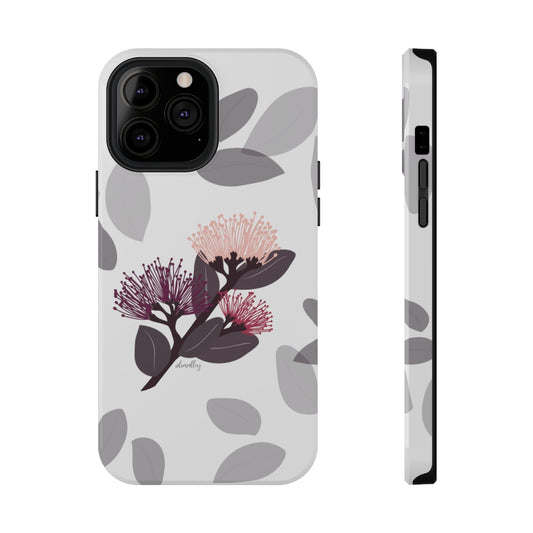 Ohia Branch Blossoms Leaf Background