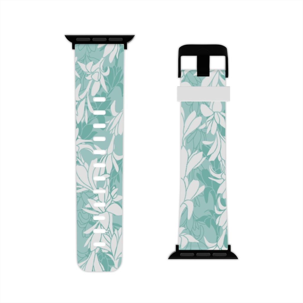Watch Band for Apple Watch- Tuberoses for Nohea (Seafoam)