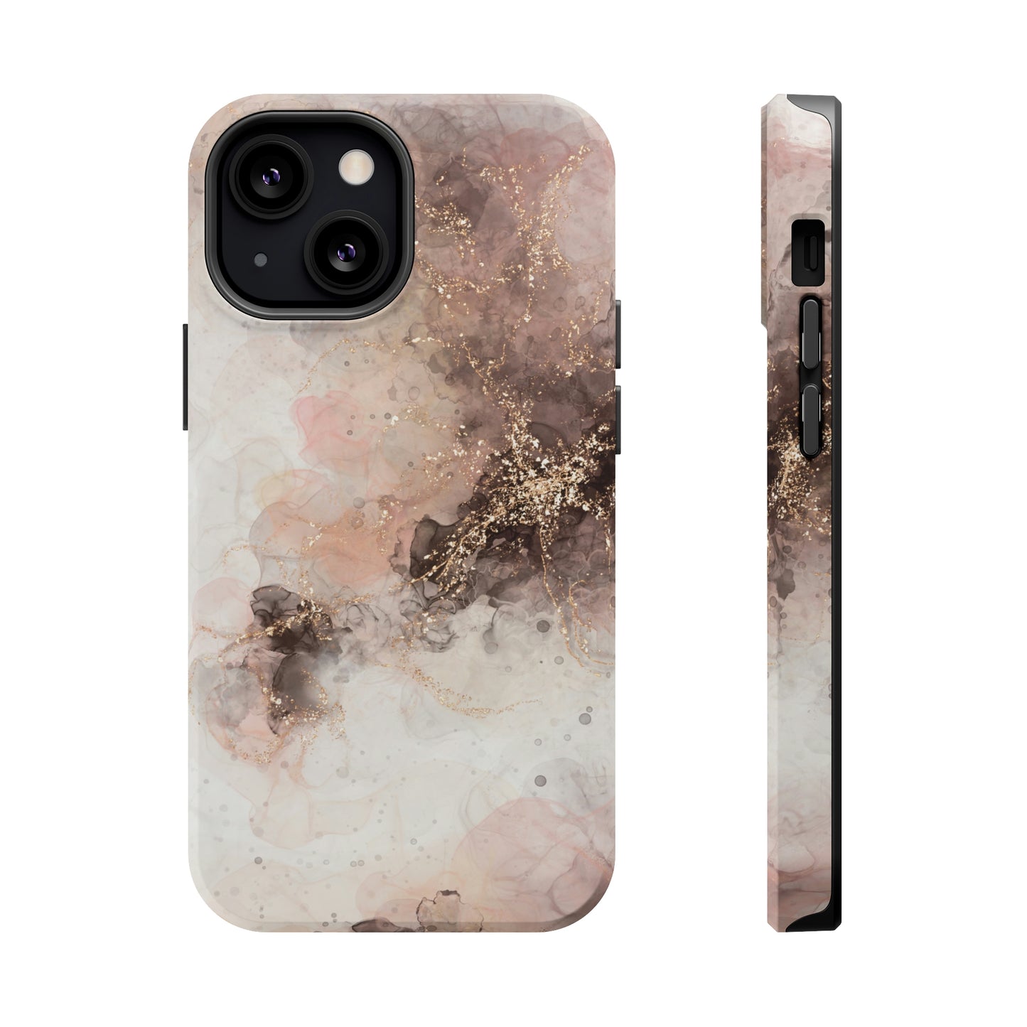 Peach and Beige Geode Alcohol Ink Art, MagSafe