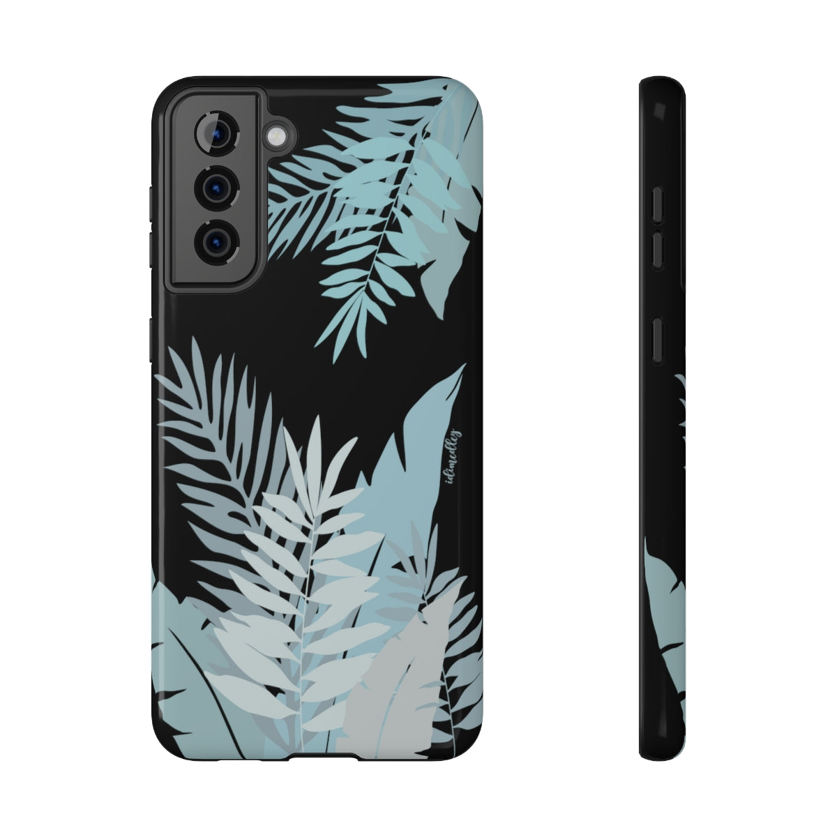 Whispering Leaves (Blue and Black)