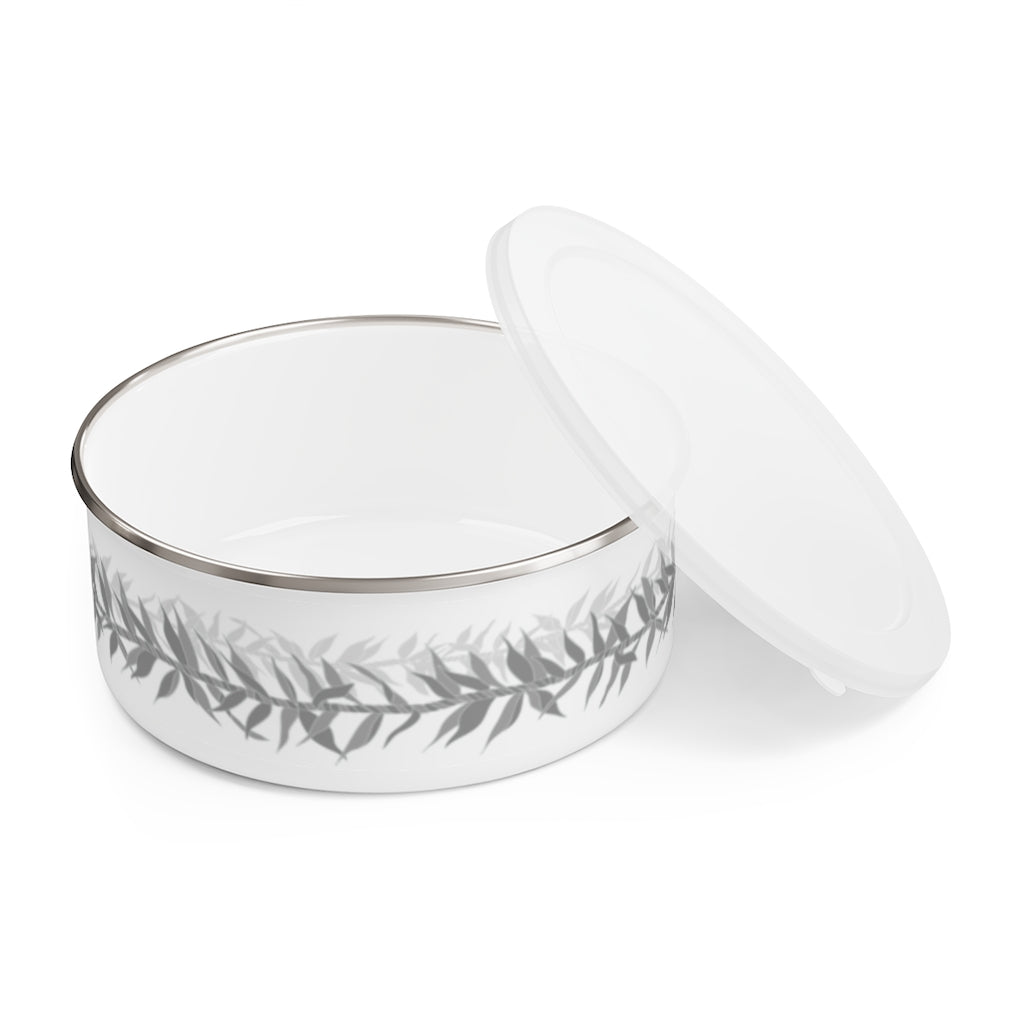 Enamel Bowl- Lucky Ti Leaf Leis