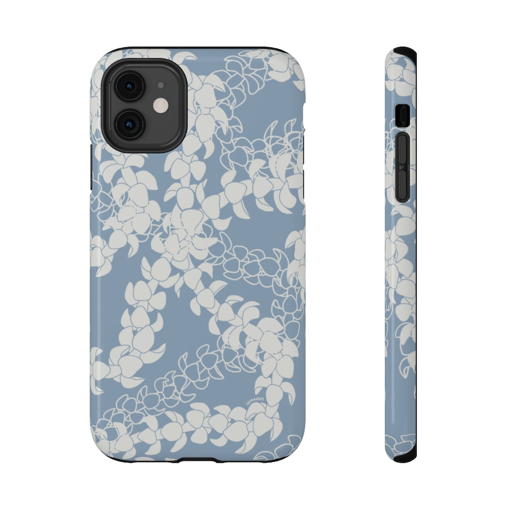 Puakenikeni Curvilinear Lei (Light Blue)