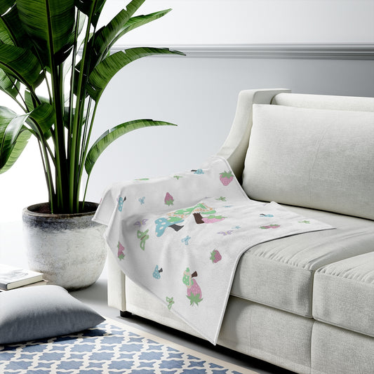 Velveteen Blanket- Bloom Parade