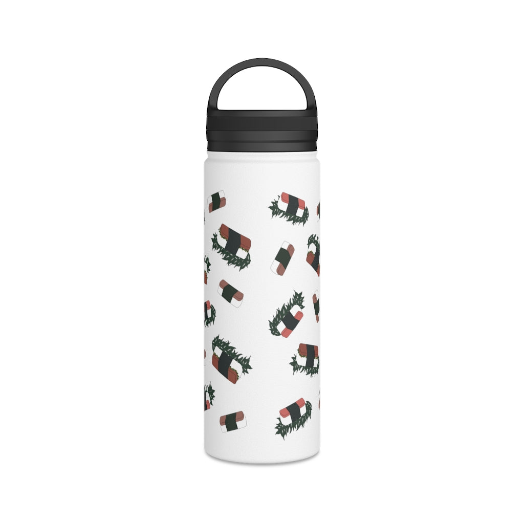 Water Bottle, 3 sizes, Stainless Steel with Handle Lid- Hawaii Musubi