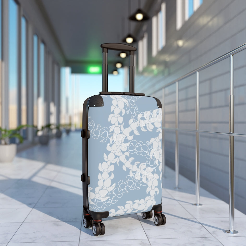 Rollaboard Carry On Luggage/Suitcase- Puakenikeni Curvilinear Lei (Blue)