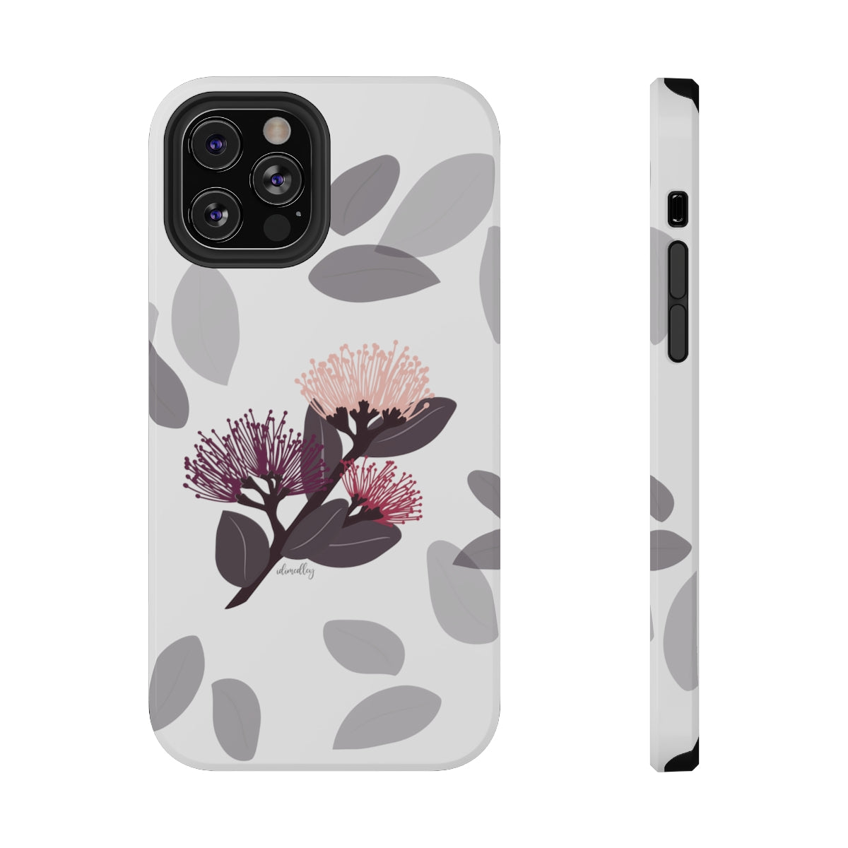 Ohia Branch Blossoms Leaf Background