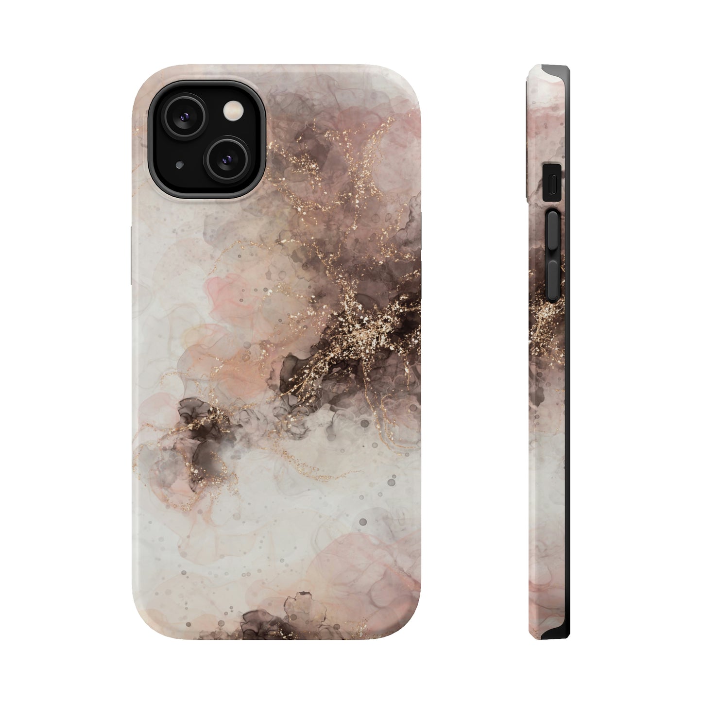 Peach and Beige Geode Alcohol Ink Art, MagSafe