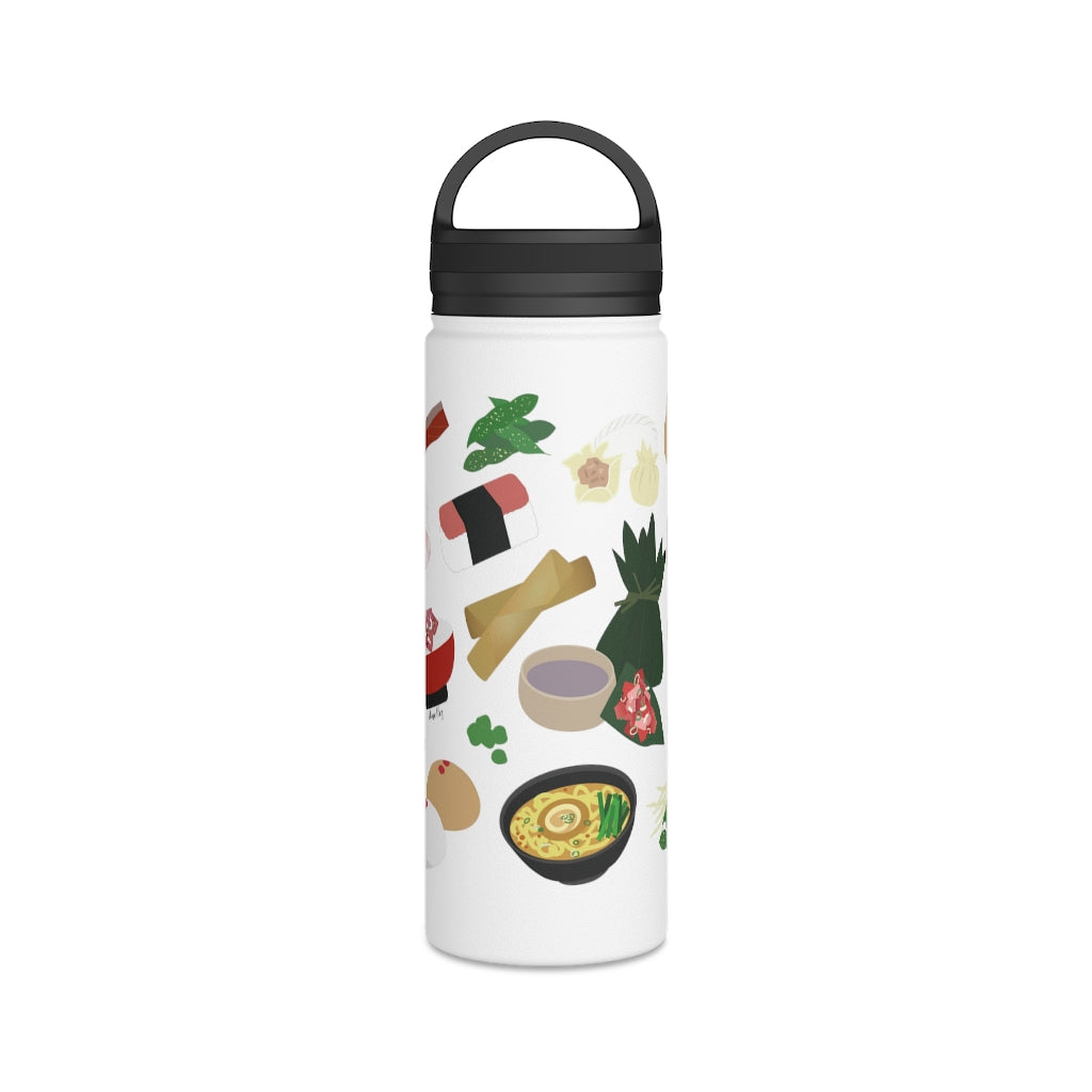 Water Bottle, 3 sizes, Stainless Steel with Handle Lid- Broke Da Mouth