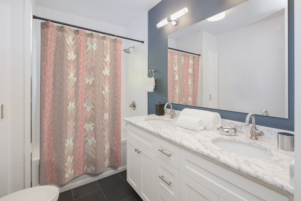 Shower Curtain- Pakalana Stringing Peach