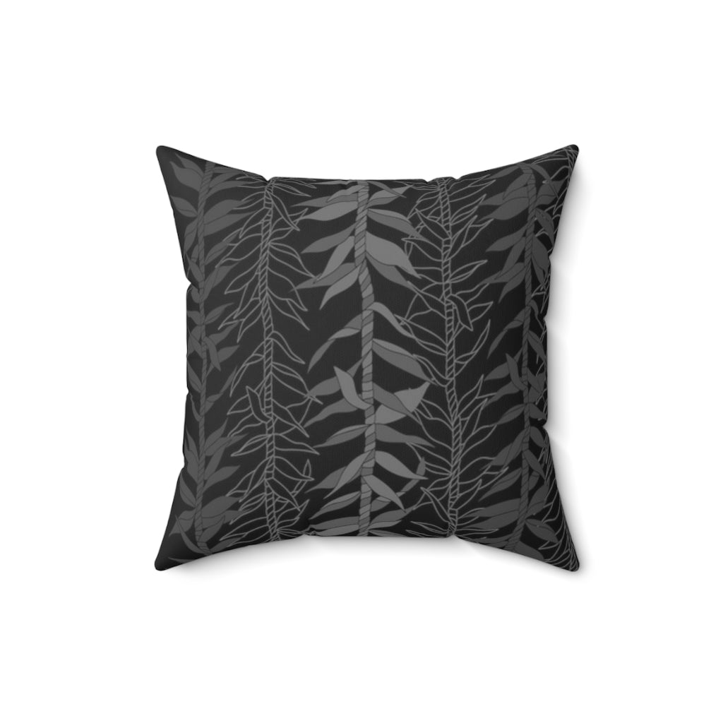 Canvas Throw Pillow Case- Ti Leaf Lucky Leis (Shadows)